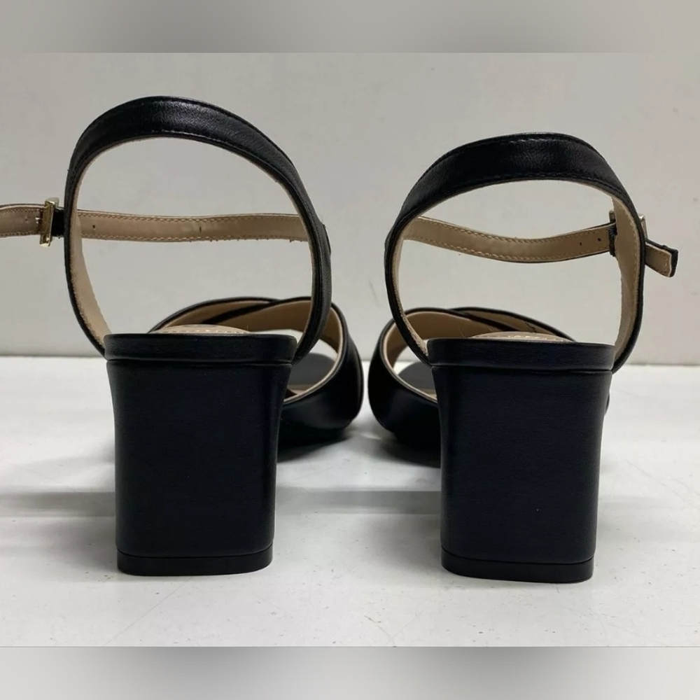 New Giani Bernini Memory Foam Leather Strappy Block Heel Sandals 8 - Picture 5 of 11